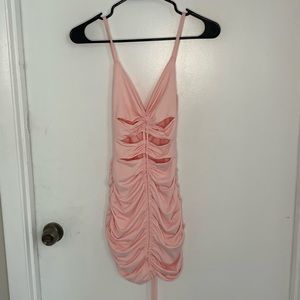 SHEIN pink ruffled dress brand new never worn pink mini
